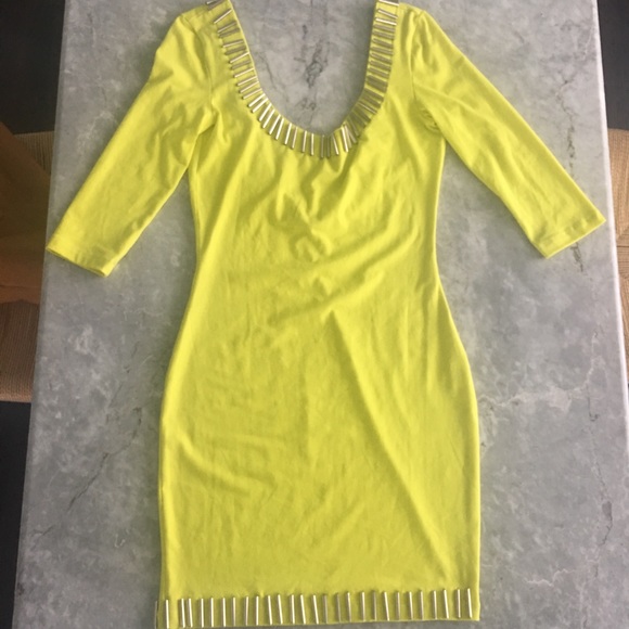 BLQ.MKT Wiggle/Pencil Dress Scoop Neck W/Metallic - Picture 1 of 8